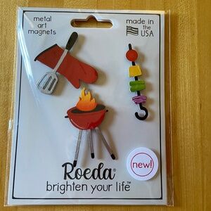 Roeda Studios Cookout Magnets Set of 3 New